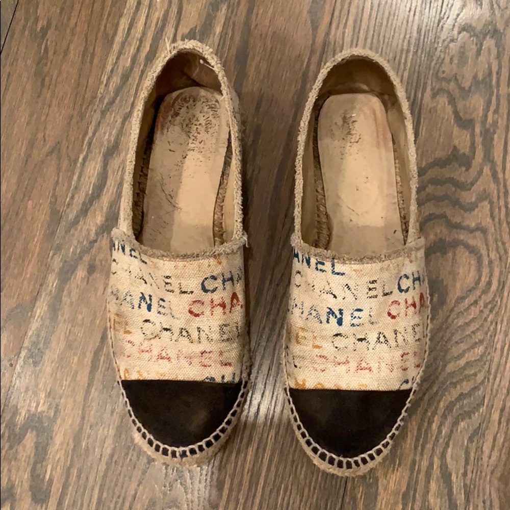 Channel graffiti espadrilles
